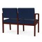 Lesro Lenox 2 Seat Tandem Seating W/ Arm, 44 in W 26 in L 31.5 in H LW2103 - alternate 2